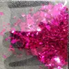 Atacado de fábrica fragmentos irregulares de pet cor de papel de doce fragmentos de vidro de cor mágica papel de vidro para unha