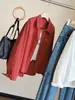 Camisa de mezclilla de algodón lavado estilo coreano para mujer, nuevo modelo otoño 2026, con cuello de solapa, corte holgado, versátil, de manga larga, top casual, moderno