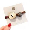 Diadema de Oso Coreano Lindo con Cara Sonriente Cuerda Gruesa de Pelo de Alta Elasticidad para Niña Goma Elástica Diadema Accesorios para el Cabello