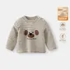 Camiseta de manga larga ropa de invierno ropa engrosada bebé otoño e invierno capa base con terciopelo top para niños top de cuello semi-alto