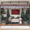 Tecido de Fundo para Cenário de Natal e Ano Novo Europeu e Americano, Venda Quente Transfronteiriça, Tecido de Fundo para Foto com Atmosfera Festiva