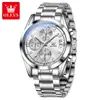 Reloj de la Marca Oris Cronógrafo de Seis Pines Casual de Negocios para Hombre Moda Luminoso Resistente al Agua Reloj de Cuarzo Reloj para Hombre