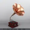 Tocadiscos de Vinilo Adornos Nórdicos de Lujo Ligero Modelo Retro Gramófono Gabinete de Vino Cafetería Decoraciones para Ventanas del Hogar