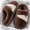 Pantuflas de Algodón para Pareja Mujer 2026 Nuevo Otoño/Invierno Antideslizantes Cálidas de Interior Hogar Silenciosas Zapatos de Algodón con Felpa Mujer