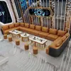 Sofá KTV Personalizado para Bar, Karaokê, Uso Doméstico, Sala Privada de Luxo Leve, Canto de Parede em Formato U Cabine Chá