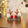 Acessórios de Fantasia de Natal Grampo de Cabelo de Natal Chapéu de Natal Vermelho Grampo Lateral Adorno de Galhos de Veado Acessórios de Cabelo para Idosos Venda por Atacado