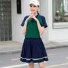 Traje deportivo de algodón para padres e hijos de manga corta para verano para correr, ocio, actividades al aire libre, ropa de grupo, uniforme de clase, uniforme escolar con estampado