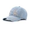 Gorra de béisbol vaquera retro rota, gorra de parasol de primavera y verano para mujer, estilo europeo y americano, gorra de hip hop lavada antigua para hombre.