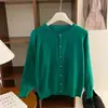 Novo Cardigã Tricot Cinza Feminino Outono Peça Externa Design Sense Suéter Casaco Outono Inicial Manga Longa Fina para Mulheres