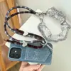 Correa para teléfono móvil cruzada con un toque de alta gama, cordón largo de poliéster tejido a mano ajustable personalizado tres en uno