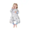 Saco de dormir para bebé Tipo a Verano Delgado Fibra de Bambú Seda de Morera Pijama Infantil Mono de Dormir con Botones Completos Piernas Divididas