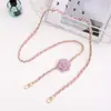 Estilo Coreano Pequeña Perla Fragante Camelia Cadena Cruzada Cadena de Cuero Correa para Teléfono Móvil Cadena para Teléfono Móvil Anticaída Pequeño Regalo para Mujeres