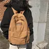 Mochila Estudiante Universitaria Femenina Estudiante de Preparatoria Mochila de Lona Estudiante de Secundaria Estudiante Mochila de Gran Capacidad Bolsa de Viaje Transfronteriza