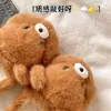 Pantuflas de felpa de algodón para mujer para otoño e invierno, diseño lindo de oso, para parejas, de interior, para el hogar, antideslizantes, de suela gruesa, cálidas, peludas