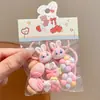 Laços de Cabelo de Polegar Desenho Animado Fofo para Crianças e Meninas, Elásticos de Cabelo Não Prejudiciais, Cordas de Cabelo de Bebê, Acessórios de Cabelo, Presilhas