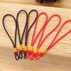 Pieza de Mano Tejida Extremo de Cuerda Accesorios Semiacabados Cuerda para Juguetes Nylon de Alta Calidad Círculo Rojo Cabeza Colgante Accesorios para Extremo de Cuerda de Pieza de Mano