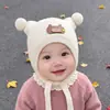 Gorro para bebé para primavera, otoño e invierno, gorro con protección para las orejas para niños y niñas, adecuado para recién nacidos e infantes, gorro de punto cálido y a prueba de viento
