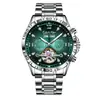 Reloj mecánico ligero personalizado con volante hueco, doble calendario, esfera elegante, reloj de pulsera para hombre, directo del fabricante, modelo DY más vendido