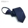 Vestido sin corbata Etiqueta negra Camisa de negocios coreana para hombre Versión estrecha de 7 cm Trabajo Corbata con cremallera Seguridad