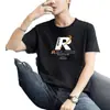 Nova Camiseta de Manga Curta de Verão para Homens, Gola Redonda, Tendência Solta Versátil Top Ins, Camisa Básica Versátil Plus Size para Homens