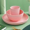 Amazon popular tazón de sopa de paja de trigo taza de agua plato traje hogar nuevo grano fino taza plato juego de tazones
