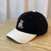 Gorra Infantil 2024 Nuevo Color Combinado Oso Marrón Primavera y Otoño Pana Mostrando la Cara Pequeña Ins Moda Marca Gorra de Béisbol para Hombres
