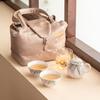 Tetera taza de té de flor de glicina pintada a mano de fábrica juego de té kung fu para mujer traje tetera dos tazas regalo chino hecho a mano