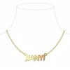 Venta Caliente Transfronteriza Collar de Acero Inoxidable con Letra Inglesa Diseño de Nicho de Gama Alta Cadena para Clavícula Accesorios de Joyería DIY Venta al por Mayor