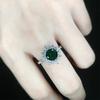 Anel Celebridade da Internet Venda ao Vivo Girassol Imitação Safira Anel Feminino Moda Criativa Esmeralda Diamante Ajustável