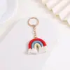Colgante Pequeño de Borla Arcoíris Colorido Tejido a Mano Transfronterizo Colgante para Llavero Bolso de Moda Tejido Europeo DIY