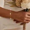 2026 Novo Pulseira de Pérolas Imitação Transfronteiriça, Fashion, Clássico, Simples, Casual, Versátil, Estilo Feminino, Joia de Mão com Corrente Fina para Mulheres
