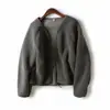Estilo Japonés 21 Otoño Nuevo Estilo Cárdigan Holgado y Cómodo Imitación Cachemira Cremallera Chaqueta Polar para Mujer 4*8245