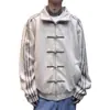 Chaqueta para Hombre Estilo Chino 2026 con Botón Tradicional, Chaqueta tipo Béisbol con Cuello Alto y Tres Rayas, Chaqueta tipo Cárdigan Deportivo