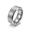 Estilo Simple, Fresco y Neutro, Anillo de Acero de Tungsteno Cepillado Mate, Anillo de Boda y Compromiso Unisex, Joyería de Tungsteno Dorado