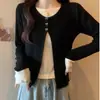 6 Lana Lavada Nuevo Diseño Otoño para Mujer Estilo Suave Suéter de Punto de Manga Larga con Falso Dos Piezas y Puntadas Color Block