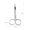 En Stock Tijeras de Belleza Curvas de Acero Inoxidable Cuidadosamente Seleccionadas, Tijeras para Cutícula, Tijeras para Vello Nasal, Tijeras para Cinta de Doble Parpado, Tijeras para Recortar Cejas