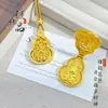 Mismo Estilo que la Joyería Dorada, Calabaza Antigua de Arena Dorada Incrustada con Diamantes y Filigrana, Dios de la Riqueza Colgante, Nuevo Colgante de Calabaza Dios de la Riqueza Chinoiserie con Apertura y Cierre