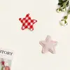 Tecido fresco com estampa xadrez, color blocking, estrelas, componentes para acessórios DIY feitos à mão para brinquedos infantis e fantasias de bonecas