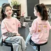 Camiseta de manga larga para niña 2026 primavera y otoño, top elegante para niñas pequeñas, aspecto de dos piezas, camiseta base de algodón puro para niños
