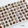 Rinestones para Uñas Dongzhou Rinestones Melard con Base Puntiaguda Accesorios para Joyería DIY Rinestones Irregulares Amarillo Ahumado Populares Otoño e Invierno Decoraciones para Uñas