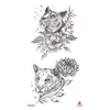 Adesivos de Tatuagem Florais Pequenos para Braço Inteiro e Costas, Geisha Borboleta Flor de Rosa Coloridos Criativos Peculiares Frescos Adesivos de Tatuagem