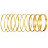 Pulsera de aleación de estilo étnico transfronterizo vintage ancha traje para mujer pulsera dorada lisa pulsera juego de diez piezas