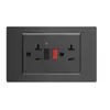 Interruptor Doméstico Empotrado GFCI Transfronterizo Venta Directa del Fabricante Tipo Oculto Panel 118 Enchufe de Protección contra Fugas 20A
