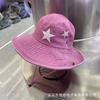 Sombrero de Pescador Estilo Celebridad de Internet INS Estrella de Cinco Puntas Vaquero Occidental Viaje al Aire Libre Distintivo Protección Solar y Sombra Sombrero de Jazz