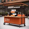 Carrito de puesto de mercado nocturno multifuncional, Food truck móvil, Carrito de puesto popular en línea, Carrito de puesto de snacks móvil ensanchado, Metal