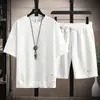 Camiseta tipo gofre para hombre, de manga corta, hecha de seda helada, adecuada para el verano, viene como un atuendo deportivo casual elegante, fina y ligera