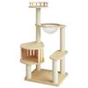 Venta de Liquidación de Artículos Ligeramente Defectuosos, En Stock, Envío Inmediato: Marco de Escalada para Gatos, Tabla Rascadora Grande de Madera Maciza para Gatos, Colección de Marco de Escalada con Juguete Integrado Grande de Madera de Caucho