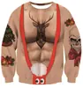 Sudadera Redonda de Navidad Más Popular de Amazon 2025 Casual Divertida Sudadera con Estampado 3D para Hombre y Mujer