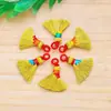 Llavero pulsera colgante de escoba de hilo dorado tejido a mano accesorios semiacabados al por mayor mini escoba escoba