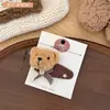 2026 Novo Fofo Pelúcia Ursinho Boneca Presilha de Cabelo Menina Doce Presilha para Franja Versátil Presilha para Fios Soltos Grampo de Cabelo Acessório de Cabeça
